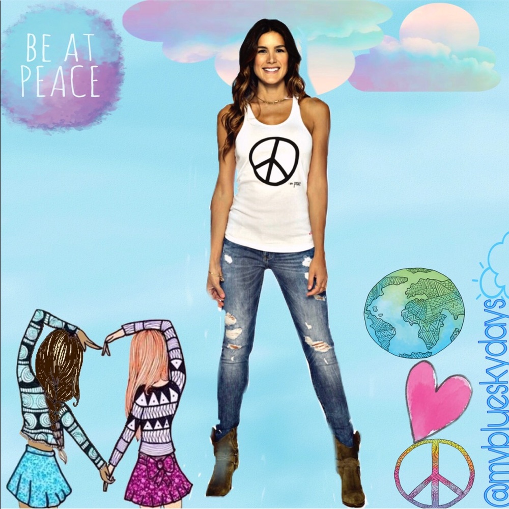 ✌🏼️💗🌍 i am peace boyfriend tank🌍💗✌🏼️